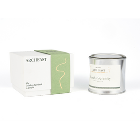 ARCHEAST CBD Candle in a sleek silver tin, perfect for promoting relaxation and serenity.